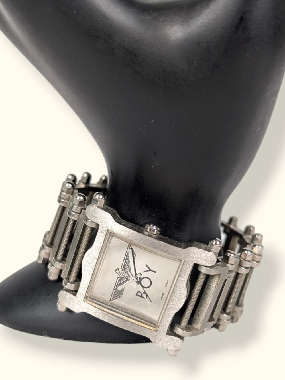 Vintage Boy London Industrial Metal Watch (Functional, New Battery)